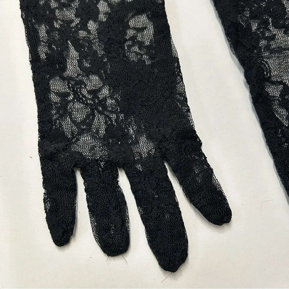 Black Lace Gloves Floral
